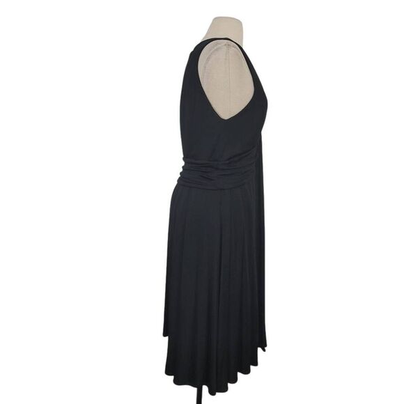NWT Diane Von Furstenberg Azelia Dress Womens 12‎ Black Slinky Sleek Office Work - Picture 4 of 10